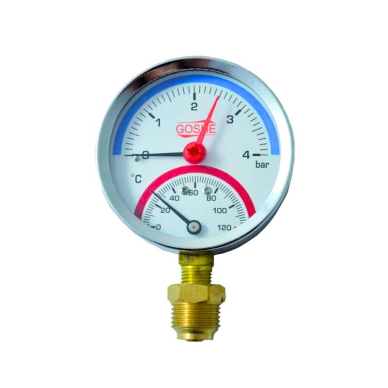 TERMOMANOMETR 80 1-4 BAR DÓŁ